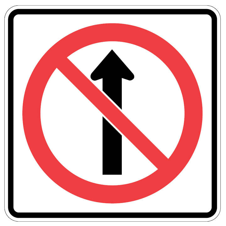 Strait Through Sign RB-10 - Barricade Traffic Services
