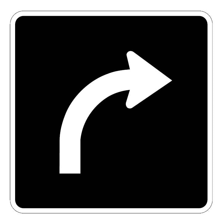 Graphite Only Sign Right Turn Only Sign